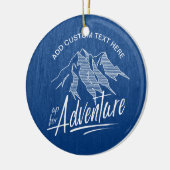 Up for Adventure Mountains White ID358 Keramik Ornament (Links)