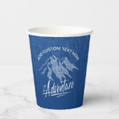 Up for Adventure Mountains White ID358 Pappbecher (Rückseite)