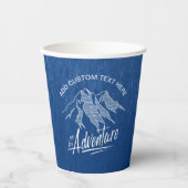 Up for Adventure Mountains White ID358 Pappbecher (Vorderseite)