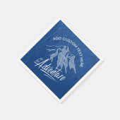 Up for Adventure Mountains White ID358 Serviette (Ecke)