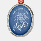Up for Adventure Mountains White ID358 Silbernes Ornament (Links)
