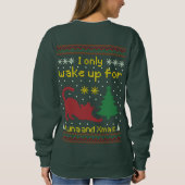 Up for Tuna and Xmas – Funny Ugly Christmas Cat Sweatshirt (Rückseite)