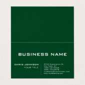 Up Forest Green Moderne Beruflich zeitgenössisch Visitenkarten (Außenseite Aufgefaltet)