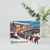 Up Helly Aa Shetland Schottland Postkarte (Stehend Vorderseite)