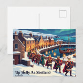 Up Helly Aa Shetland Schottland Postkarte (Vorne/Hinten)