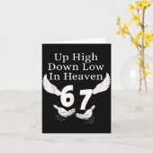 Up High Down Low In Heaven 67 Hands Meme 6 7 Funny Karte (Gelbe Blume)
