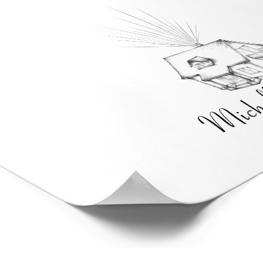 Up House Fingerprint Gästebuch (Ecke)