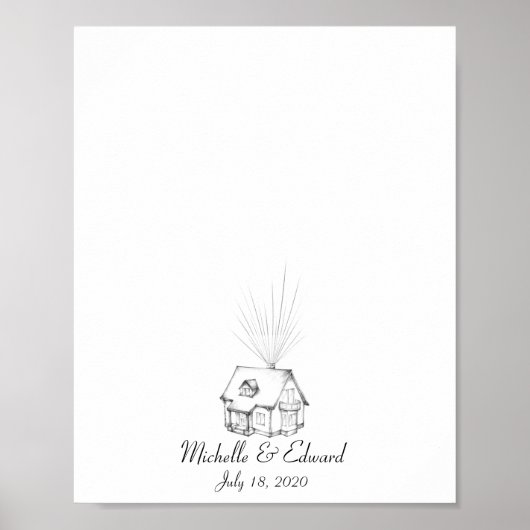 Up House Fingerprint Gästebuch (Vorne)