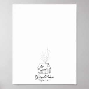 Up House Fingerprint Guestbook Poster