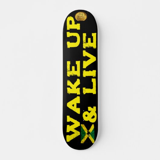 UP & LIVE 7 3/4" Skateboard Deck geweckt (Vorne)