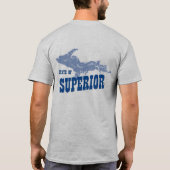 UP Michigan Yooper Superior Mens Grau T - Shirt (Rückseite)