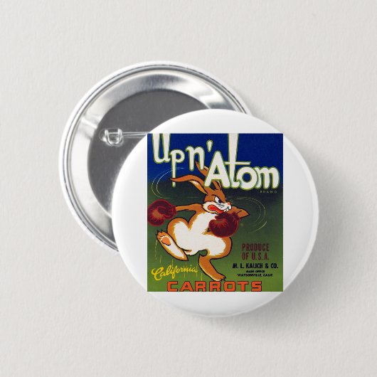 Up n' Atom California Carrots Button (Vorne & Hinten)