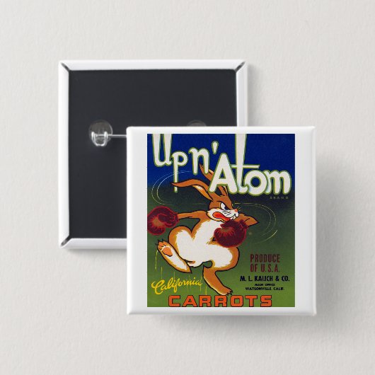 Up n' Atom California Carrots Button (Vorne & Hinten)