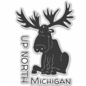 Up North Moose Aufkleber (Vorderseite)