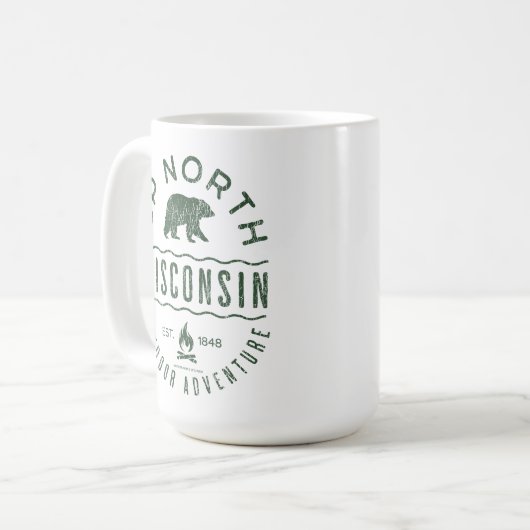 Up North Wisconsin Kaffeetasse (Vorderseite Links)