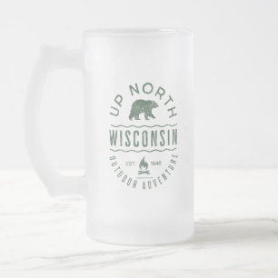 Up North Wisconsin Mattglas Bierglas