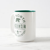 Up North Wisconsin Zweifarbige Tasse (Vorderseite Links)