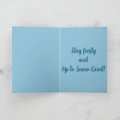 Up to Snow Good – Funny Christmas Snowman Pun Karte (Innenseite)