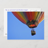 "Up, up and away" Postkarte (Vorne/Hinten)