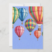 Up Up & Away 1st. Birthday Party Einladung (Rückseite)