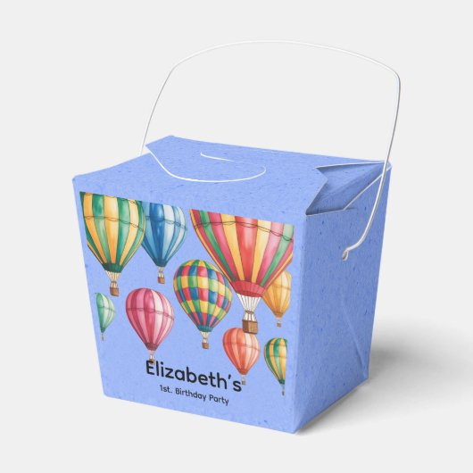 Up Up & Away 1st. Birthday Party Geschenkschachtel (Vorderseite)