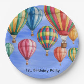 Up Up & Away 1st. Birthday Party  Pappteller (Vorderseite)