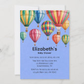 Up Up & Away Balloon Baby Shower  Einladung (Vorderseite)