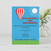 Up, Up & Away From Responsibility Einladung (Stehend Vorderseite)