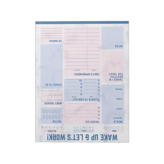 Up & Work Notepad geweckt Notizblock (Rotiert)