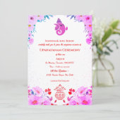 Upanayanam aka Hindu Holy Thread Janeu Zeremonie Einladung (Stehend Vorderseite)