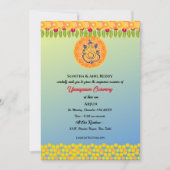 Upanayanam aka Hindu Holy Thread Janeu Zeremonie Einladung (Vorderseite)