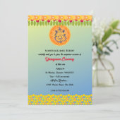 Upanayanam aka Hindu Holy Thread Janeu Zeremonie Einladung (Stehend Vorderseite)