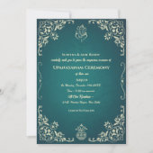 Upanayanam aka Hindu Holy Thread Janeu Zeremonie Einladung (Vorderseite)