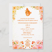 Upanayanam aka Hindu Holy Thread Janeu Zeremonie Einladung (Vorderseite)