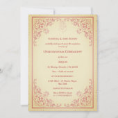 Upanayanam aka Hindu Holy Thread Janeu Zeremonie Einladung (Vorderseite)