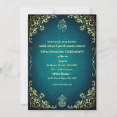 Upanayanam aka Hindu Holy Thread Janeu Zeremonie Einladung (Vorderseite)