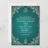 Upanayanam aka Hindu Holy Thread Janeu Zeremonie Einladung (Vorderseite)