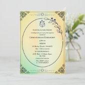 Upanayanam aka Hindu Holy Thread Janeu Zeremonie Einladung (Stehend Vorderseite)