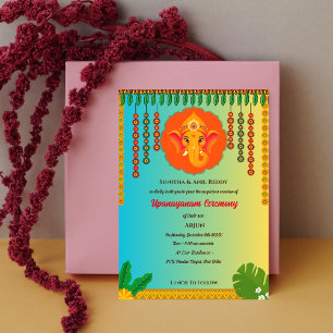 Upanayanam aka Hindu Holy Thread Janeu Zeremonie Einladung