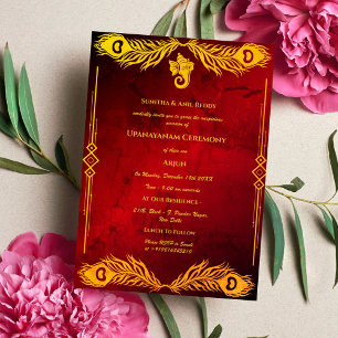 Upanayanam aka Hindu Holy Thread Janeu Zeremonie Einladung