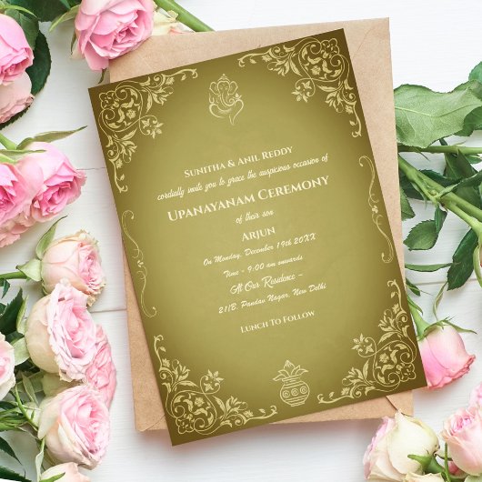 Upanayanam aka Hindu Holy Thread Janeu Zeremonie Einladung