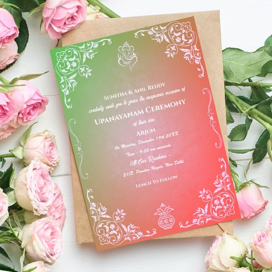 Upanayanam aka Hindu Holy Thread Janeu Zeremonie Einladung