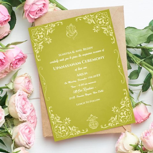 Upanayanam aka Hindu Holy Thread Janeu Zeremonie Einladung