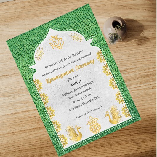 Upanayanam aka Hindu Holy Thread Janeu Zeremonie Einladung