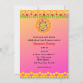 Upanayanam aka Hindu Holy Thread Janeu Zeremonie Einladung (Vorderseite)