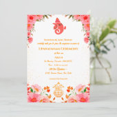 Upanayanam aka Hindu Holy Thread Janeu Zeremonie Einladung (Stehend Vorderseite)