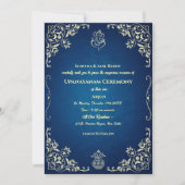 Upanayanam aka Hindu Holy Thread Janeu Zeremonie Einladung (Vorderseite)