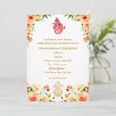 Upanayanam aka Hindu Holy Thread Janeu Zeremonie Einladung (Stehend Vorderseite)