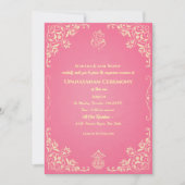 Upanayanam aka Hindu Holy Thread Janeu Zeremonie Einladung (Vorderseite)