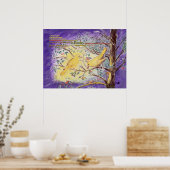 Upanishad zitiert "two birds" Farbstift Art Poster (Küche)